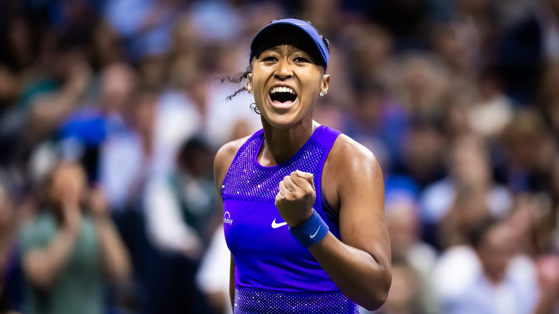 Naomi Osaka in action at the US Open in New York City