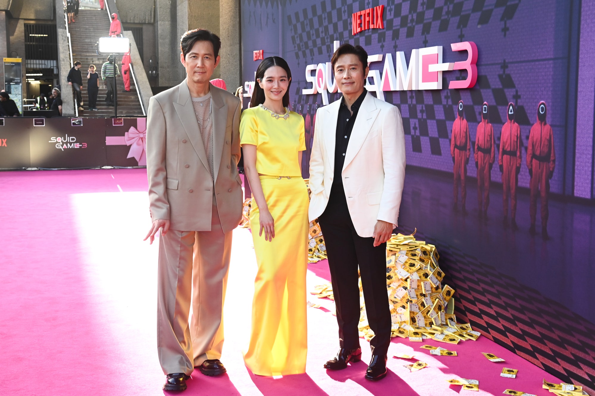 Lee Jung-Jae,⁤ Bela Bajaria, Park ‍Sung-Hoon, Kim Ji-Yon, Kang Ae-Shim, Jo ‌Yu⁢ -i, Yim Si-Wan and Ted Sarandos