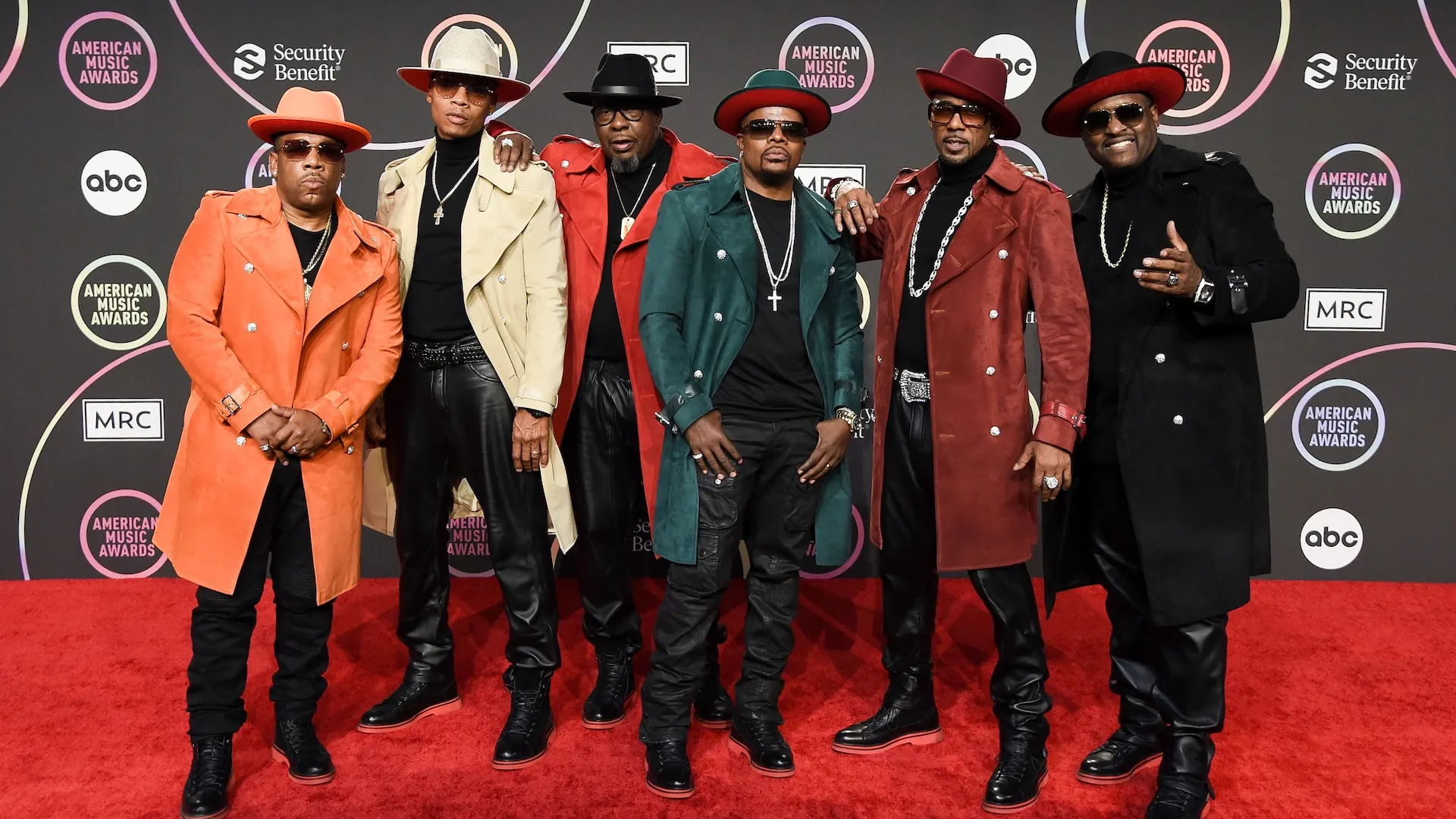 new Edition on the red carpet at the American Music Awards