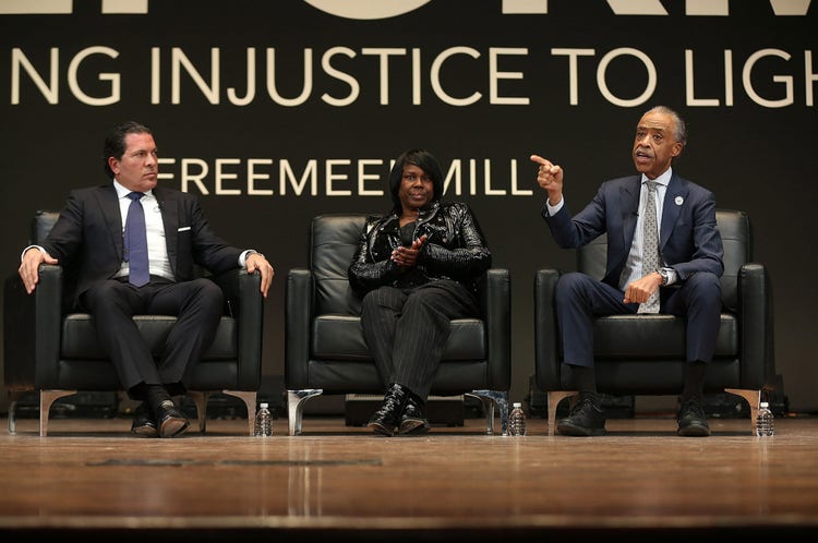Joe Tacopina, Kathy Williams, and Reverend Al Sharpton