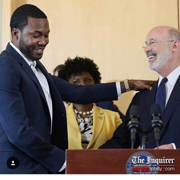 Meek Mill and Gov. Tom Wolf