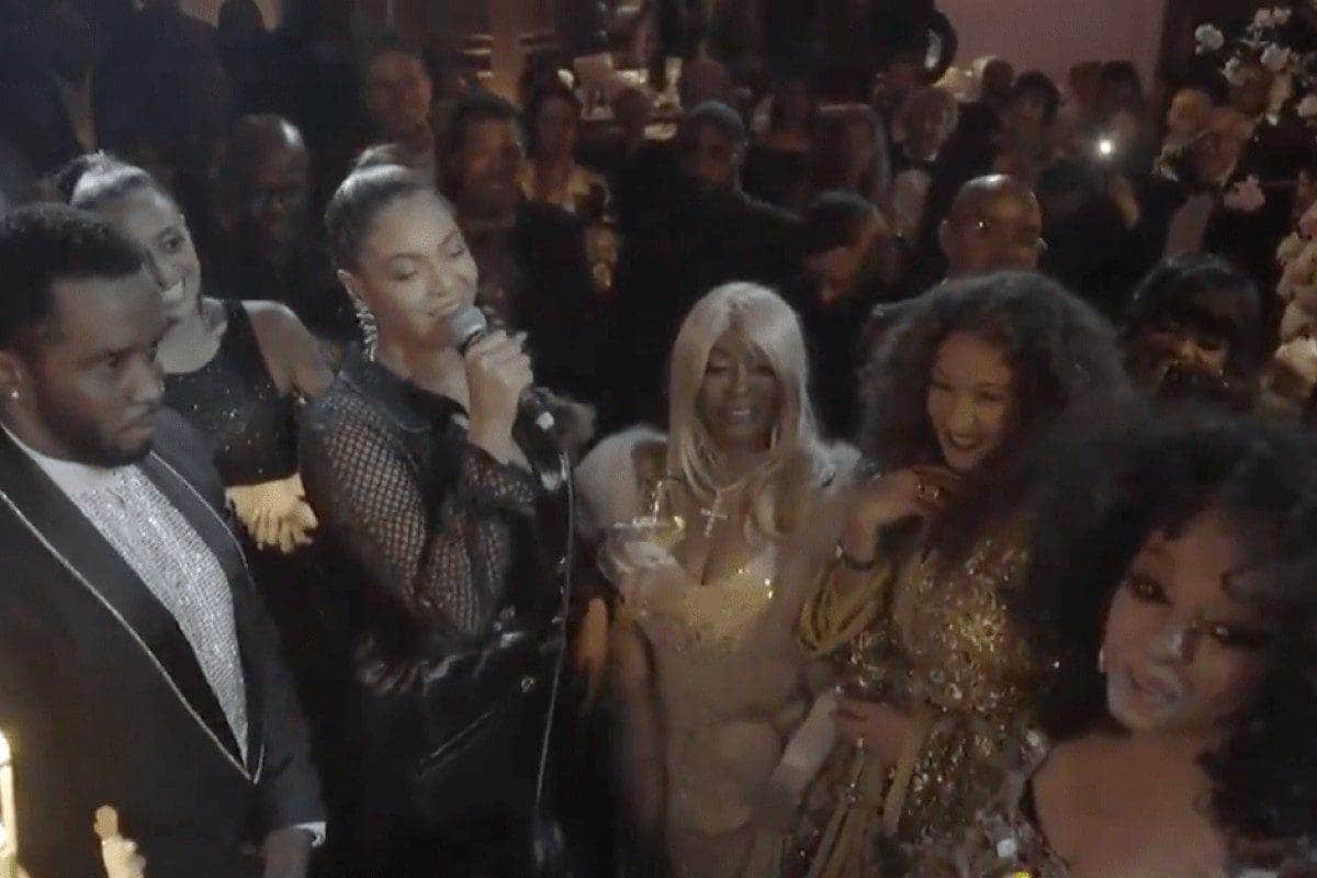 Diddy performs, Beyoncé sings