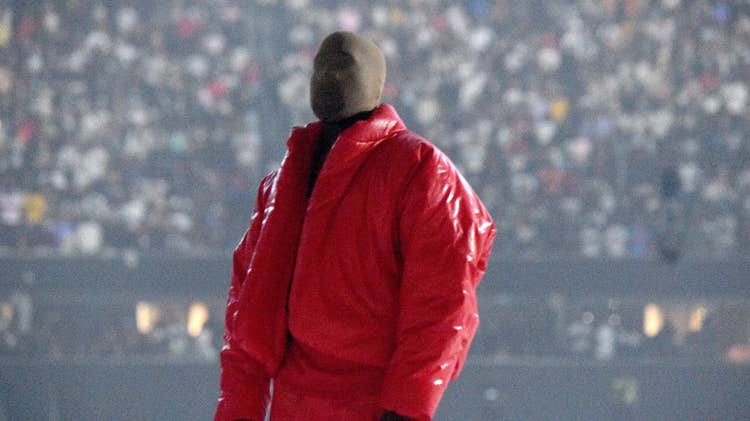 Kanye West shares pre-order link for Yeezy Gap red puffer coat