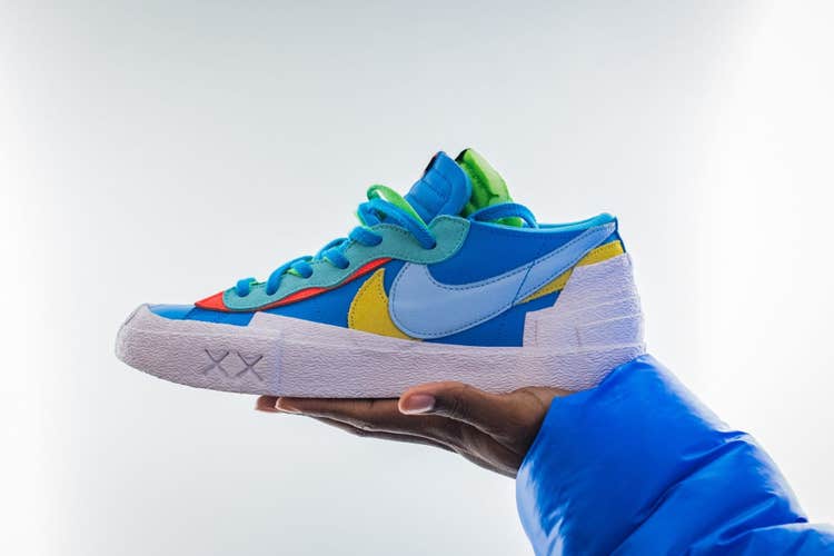The KAWS x sacai x Nike Blazer “Neptune Blue”