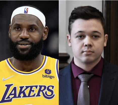 LeBron James and Kyle Rittenhouse