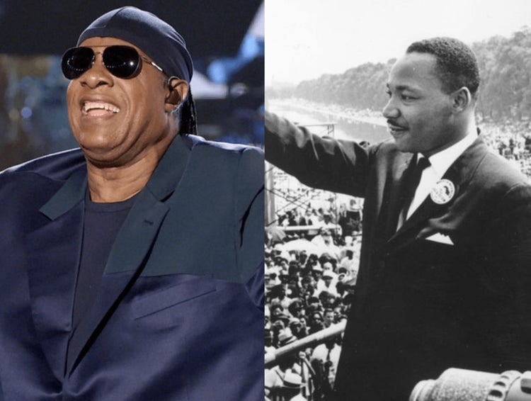 Stevie Wonder and Dr. Martin Luther King Jr.