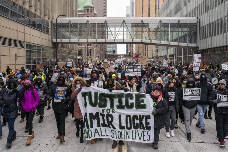 Amir Locke protest