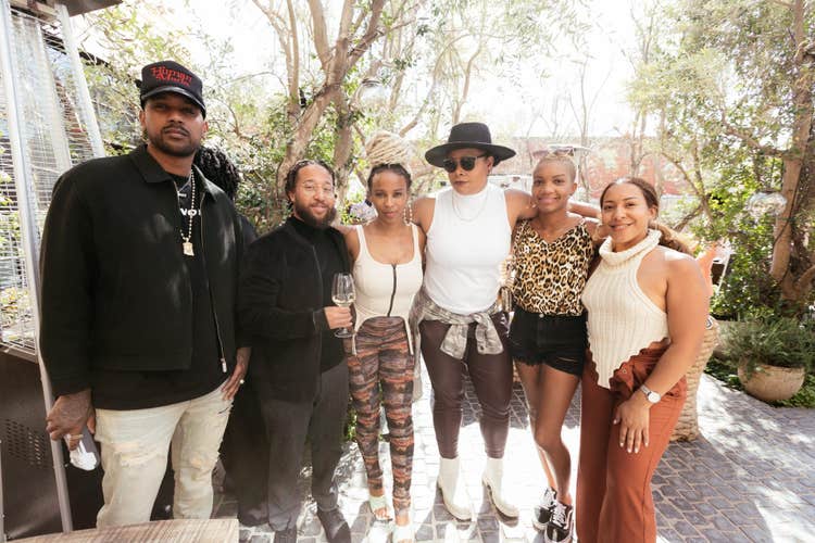 Dunnie West, Dave Shirley, Autiena Avery, Kia Riley, Isha Thorpe, Ghislaine Leon at Future Creatives Brunch at Soho House