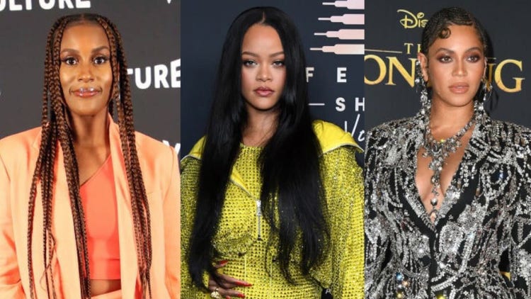 Issa Rae, Rihanna, Beyonce