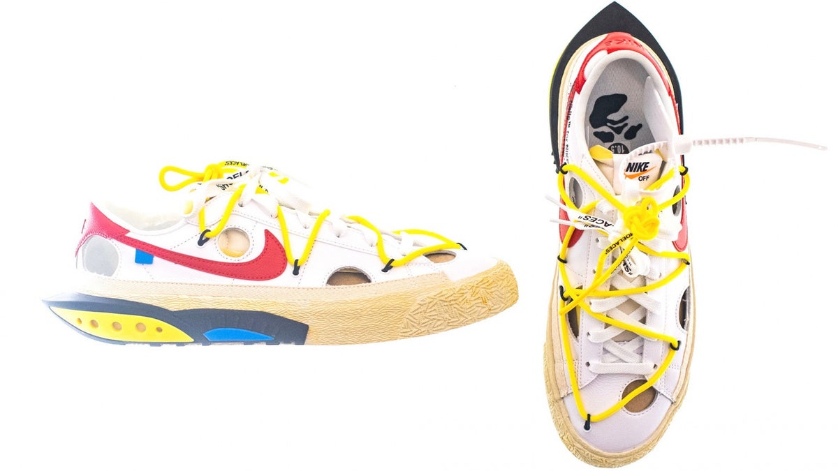 靴 Nike OFFWHITE BLAZER Nike Blazer Mid Off-White Men's - AA3832-100 - US