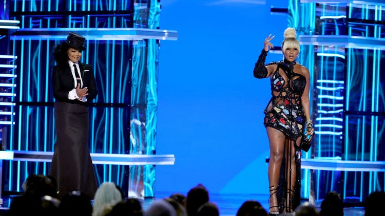 Mary J. Blige and Janet Jackson 2022 Billboard Music Awards