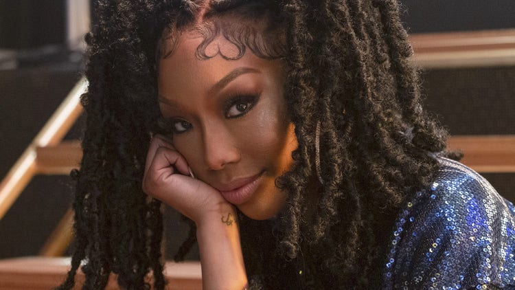 Brandy freestyles over