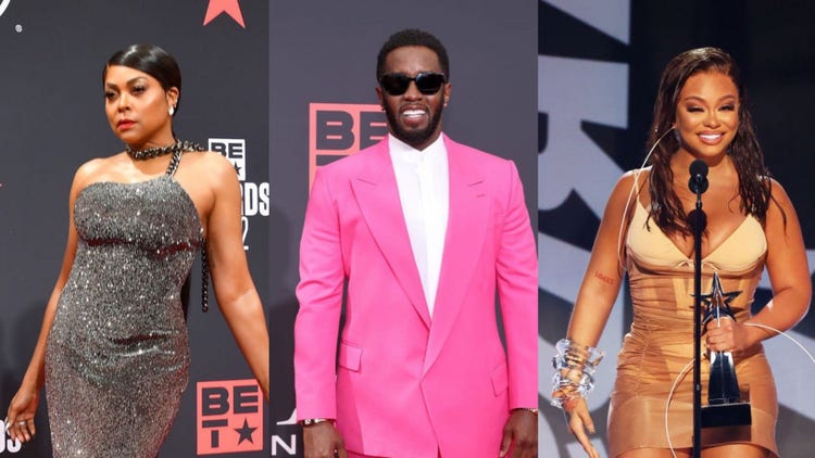 Taraji P. Henson, Diddy, Latto at the 2022 BET Awards