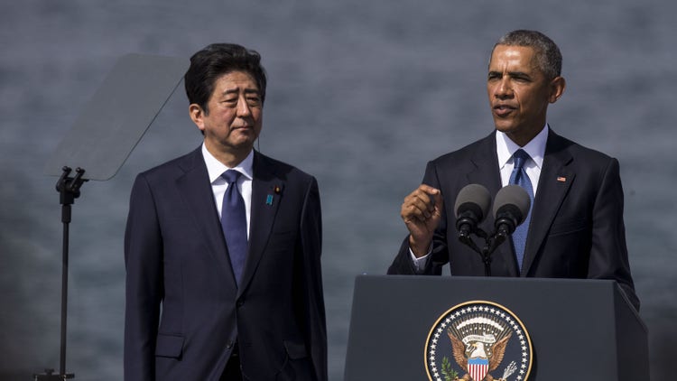 Shinzo Abe and Barack Obama