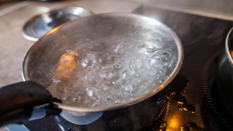 boiling water