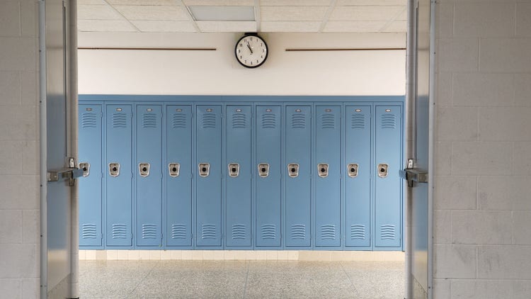 high school hallway