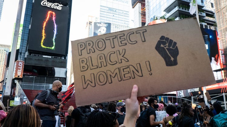 Protect Black women sign