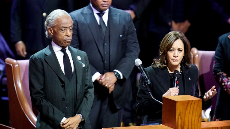 Al Sharpton and Kamala Harris
