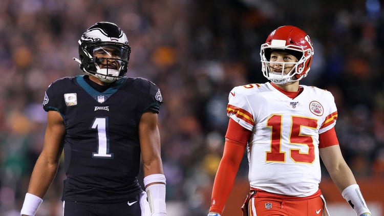 Jalen Hurts and Patrick Mahomes
