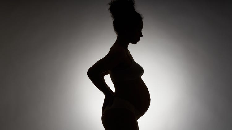 Pregnant black woman