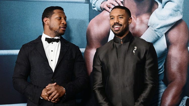 michael b. jordan, jonathan majors at creed iii premiere
