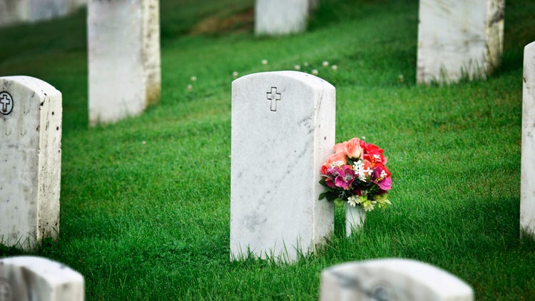 unmarked gravestone