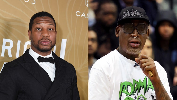 Jonathan Majors and Dennis Rodman