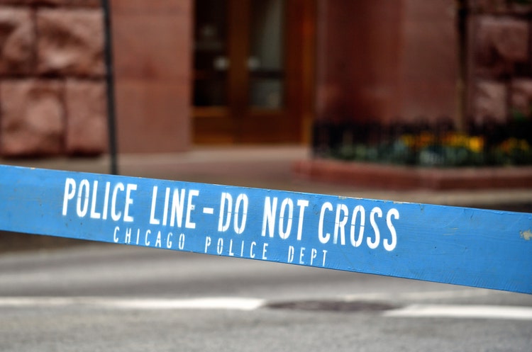 Chicago police line