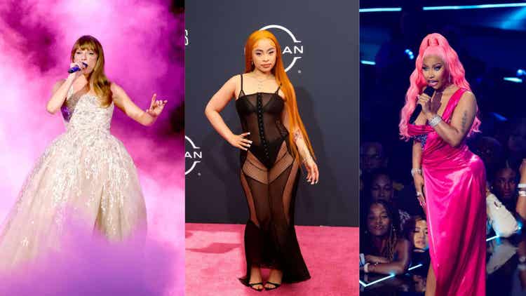Taylor Swift, Ice Spice, and Nicki Minaj