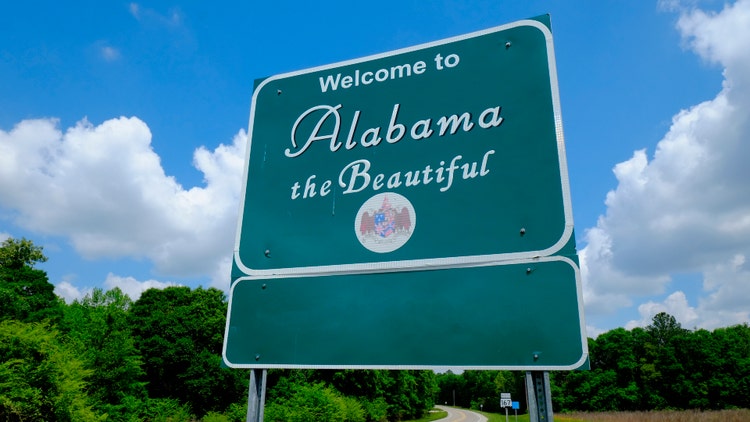 Alabama state sign