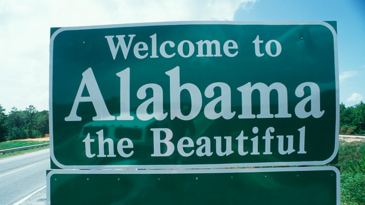 Alabama state sign