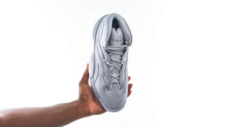 Alexander Wang AW Hoop Sneaker in Glitter Silver