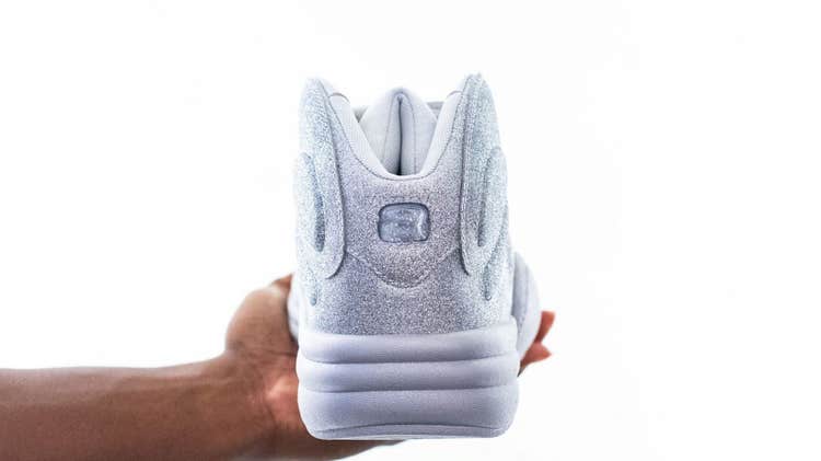 Alexander Wang AW Hoop Sneaker in Glitter Silver back view