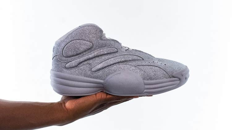 Alexander Wang AW Hoop Sneaker in Glitter Silver side view