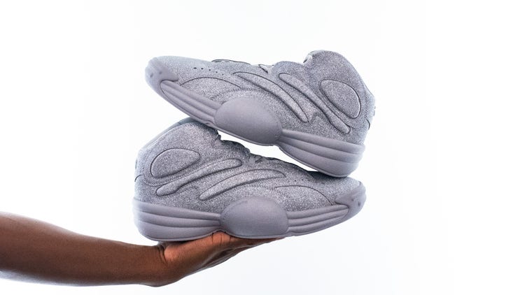 Alexander Wang AW Hoop Sneakers in Glitter Silver