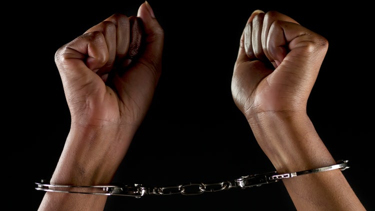 Woman in handcuffs (for Carlee Russell story)