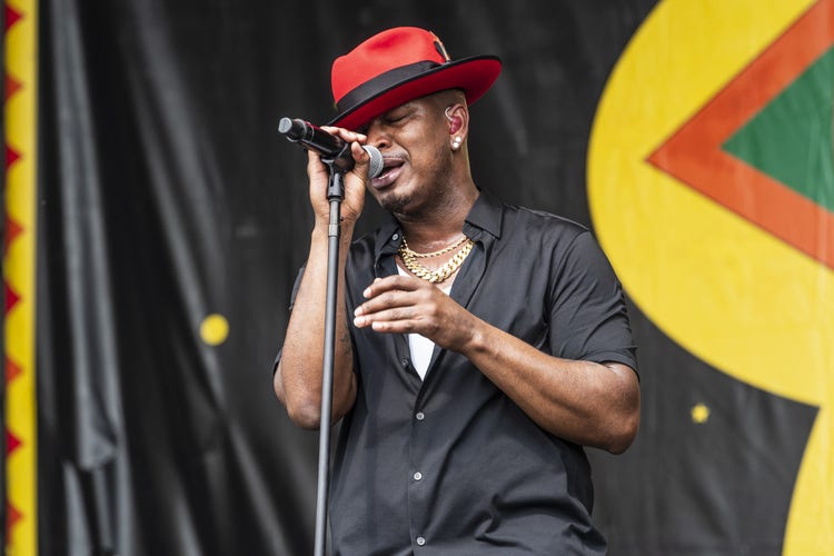 Ne-Yo performs during 2023 New Orleans Jazz & Heritage Festival at Fair Grounds Race Course on May 07, 2023 in New Orleans, Louisiana.