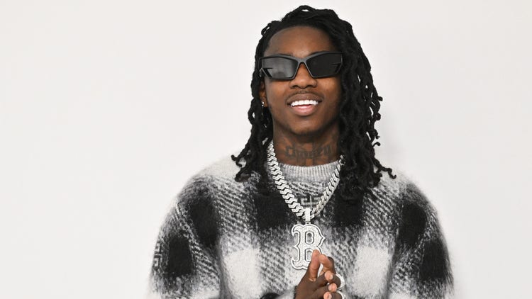 Polo G attends the Givenchy Menswear Fall-Winter 2023-2024 show as part of Paris Fashion Week on January 18, 2023 in Paris, France