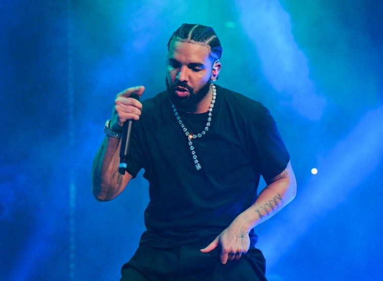 Rapper Drake performs onstage during