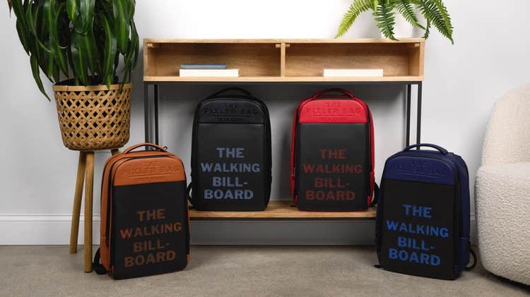 The Pixler Bag advertising backpack