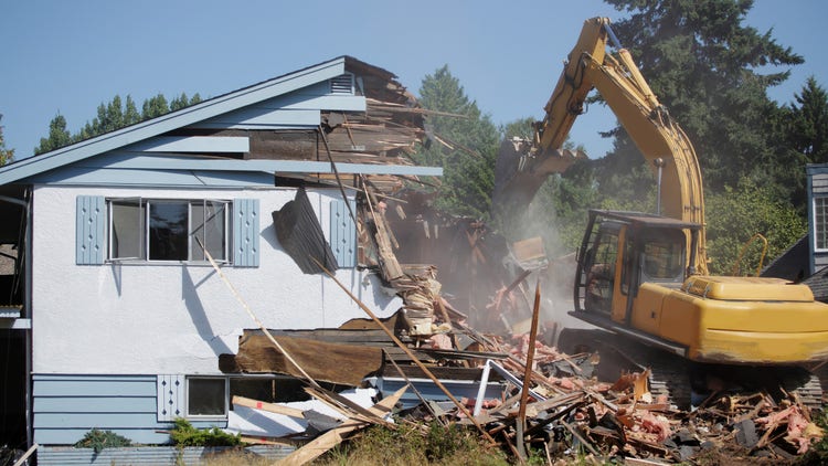 Demolishing - stock photo