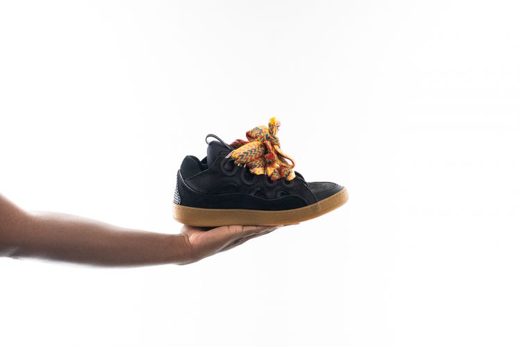 Lanvin Leather Curb sneakers Black 2