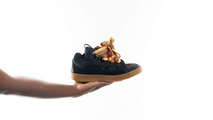 Lanvin Leather Curb sneakers Black 2