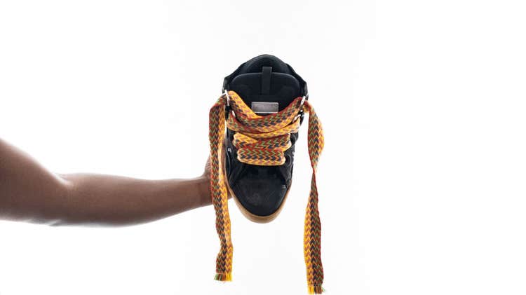 Lanvin Leather Curb sneakers Black 3