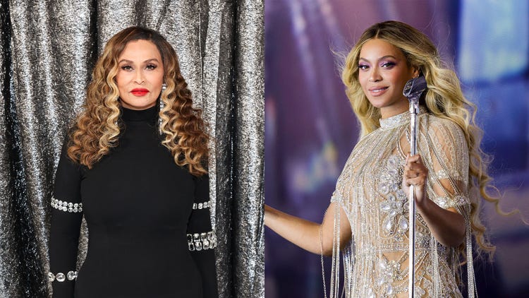 Tina Knowles and Beyoncé