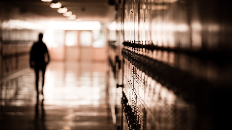 High school hallway