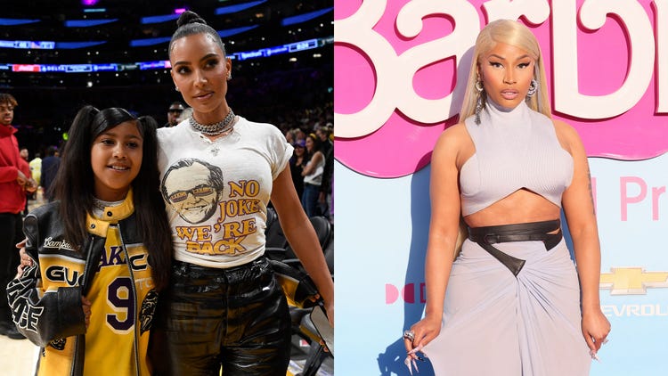 North West, Kim Kardashian and Nicki Minaj