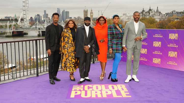 Corey Hawkins, Taraji P. Henson, Blitz Bazawule, Danielle Brooks, Fantasia Barrino and Colman Domingo from 'The Color Purple'
