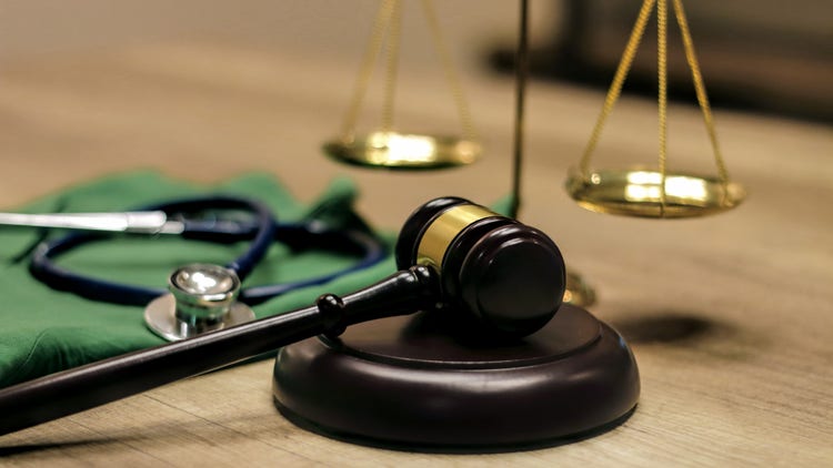 Gavel and stethoscope