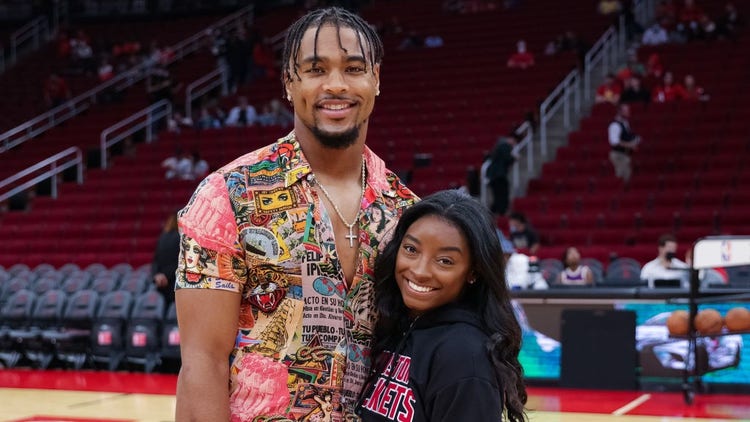 Jonathan Owens and Simole Biles